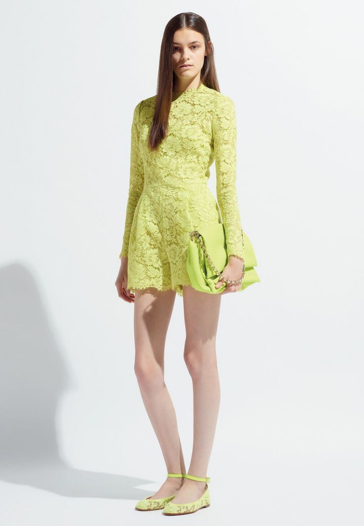 neon dantelli elbise modeli 2014