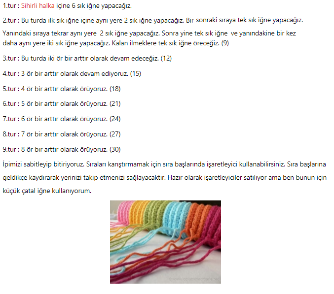 Amigurumi Yıldız Puzzle Top Tarifi